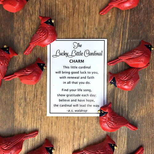Lucky Little Cardinal Token - Pocket Charm with Poem Card - ER53763