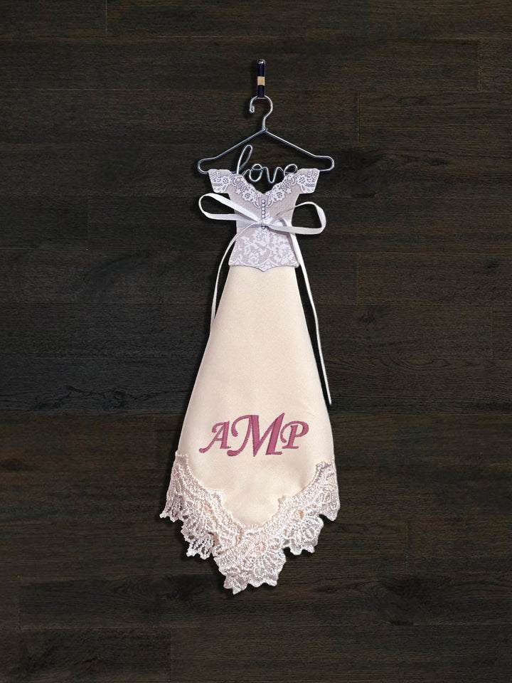 Personalized Embroidered Handkerchief Dress - Custom Bridal Gift - ER78967-ER64205