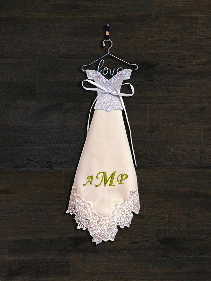 Personalized Embroidered Handkerchief Dress - Custom Bridal Gift - ER78967-ER64205