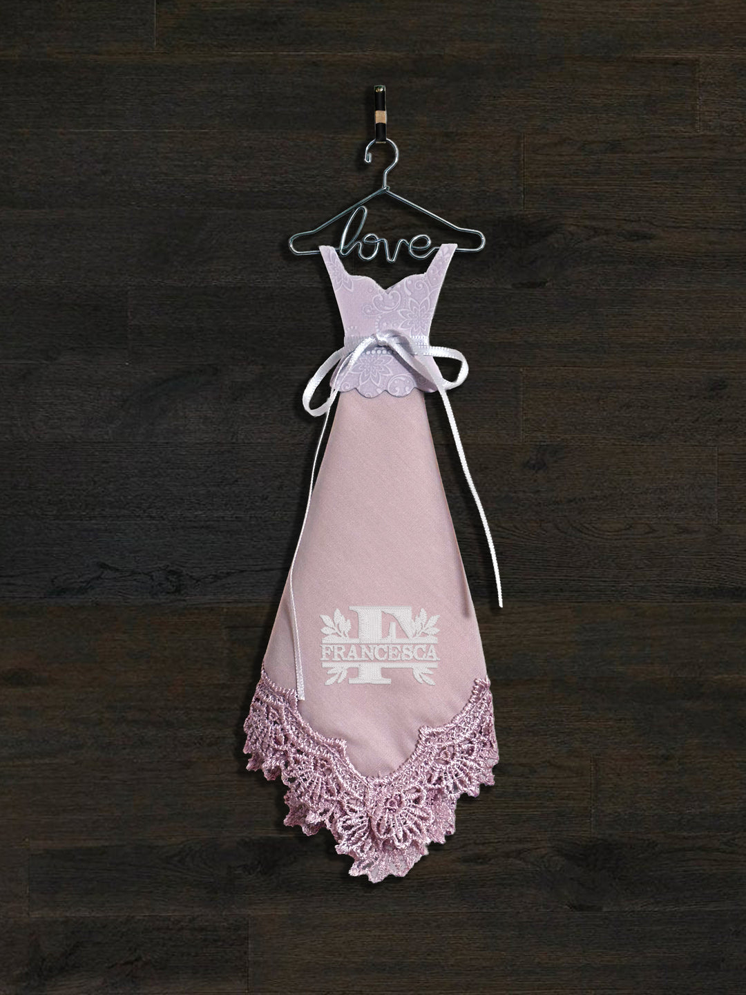 Personalized Embroidered Handkerchief Dress - Custom Bridal Gift - ER78967-ER64205