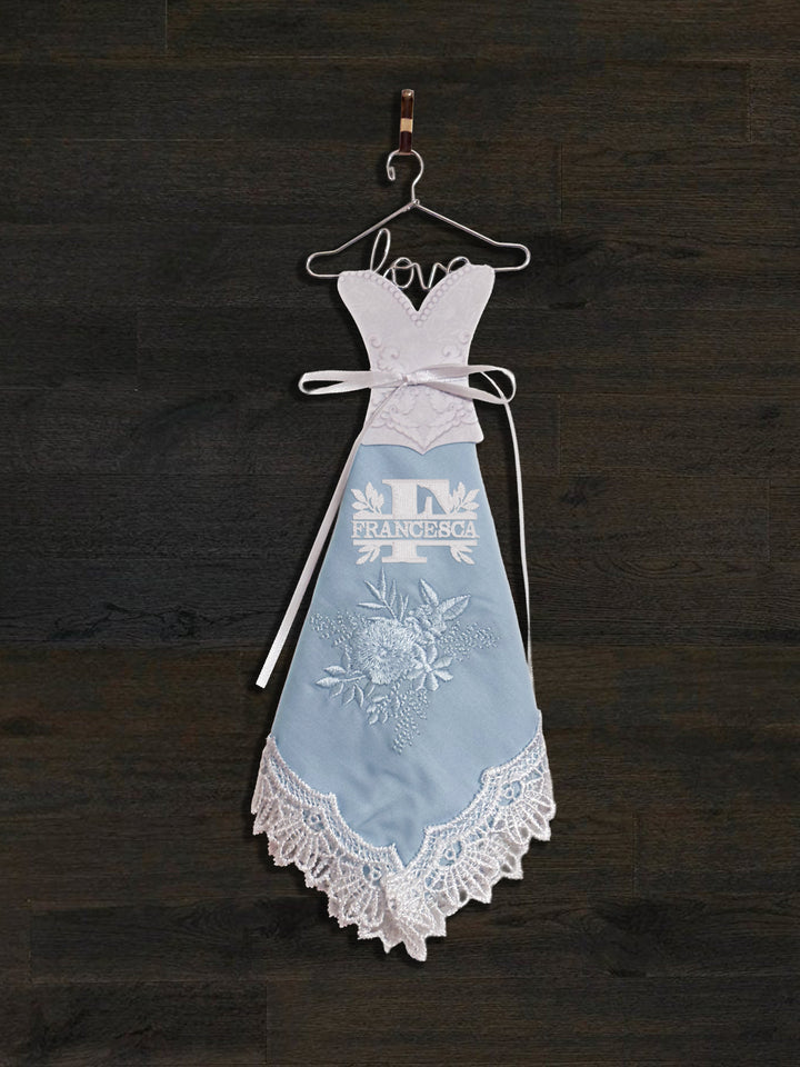Personalized Embroidered Handkerchief Dress - Custom Bridal Gift - ER78967-ER64205
