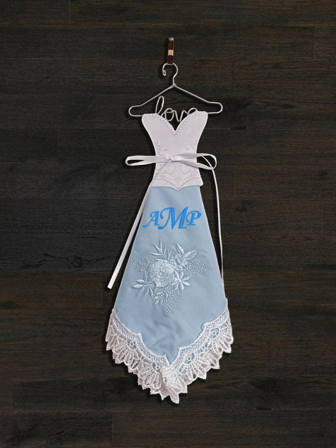 Personalized Embroidered Handkerchief Dress - Custom Bridal Gift - ER78967-ER64205