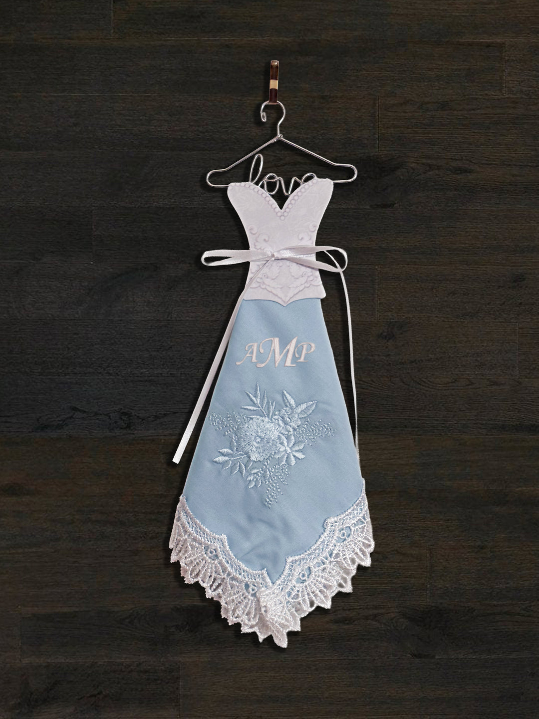 Personalized Embroidered Handkerchief Dress - Custom Bridal Gift - ER78967-ER64205