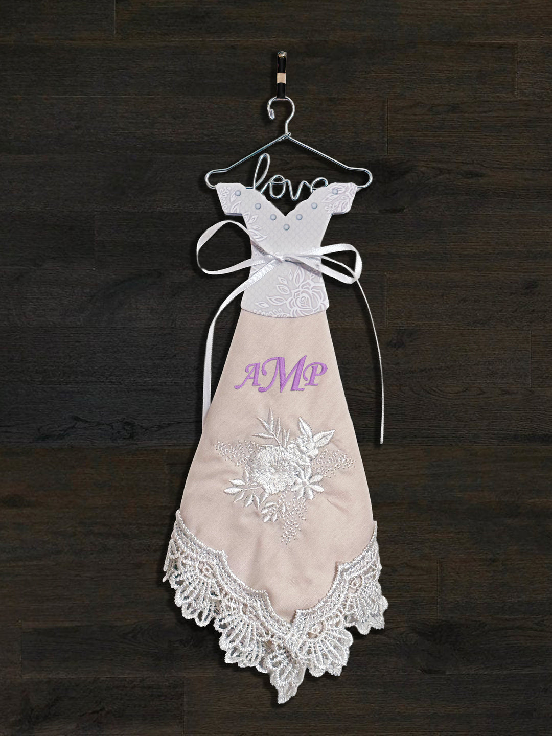 Personalized Embroidered Handkerchief Dress - Custom Bridal Gift - ER78967-ER64205