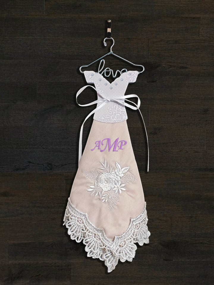 Personalized Embroidered Handkerchief Dress - Custom Bridal Gift - ER78967-ER64205
