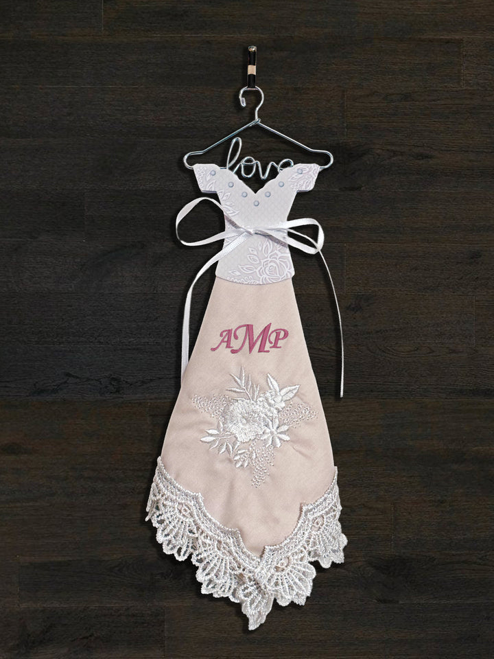 Personalized Embroidered Handkerchief Dress - Custom Bridal Gift - ER78967-ER64205
