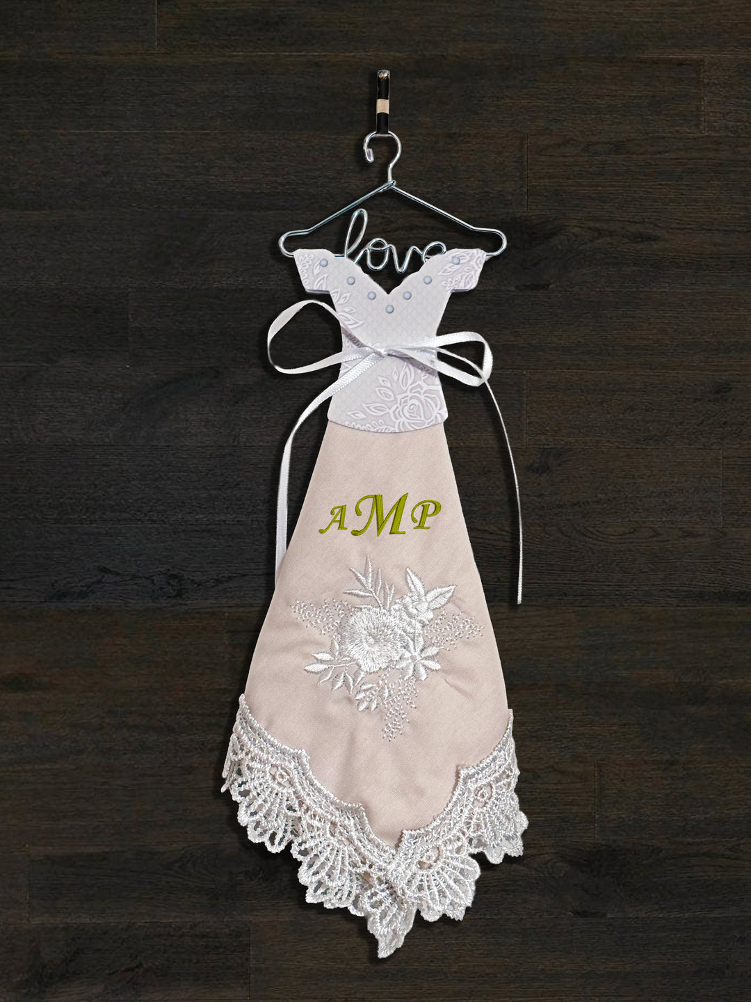 Personalized Embroidered Handkerchief Dress - Custom Bridal Gift - ER78967-ER64205