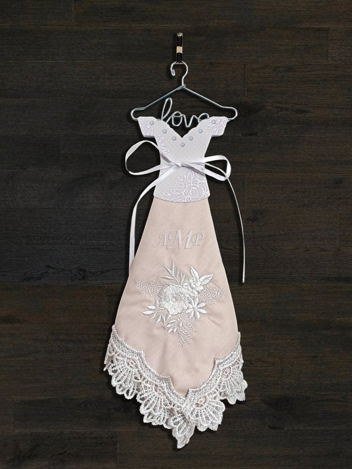 Personalized Embroidered Handkerchief Dress - Custom Bridal Gift - ER78967-ER64205