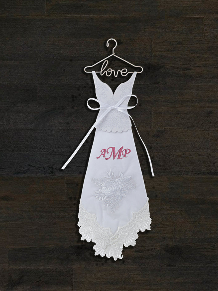 Personalized Embroidered Handkerchief Dress - Custom Bridal Gift - ER78967-ER64205