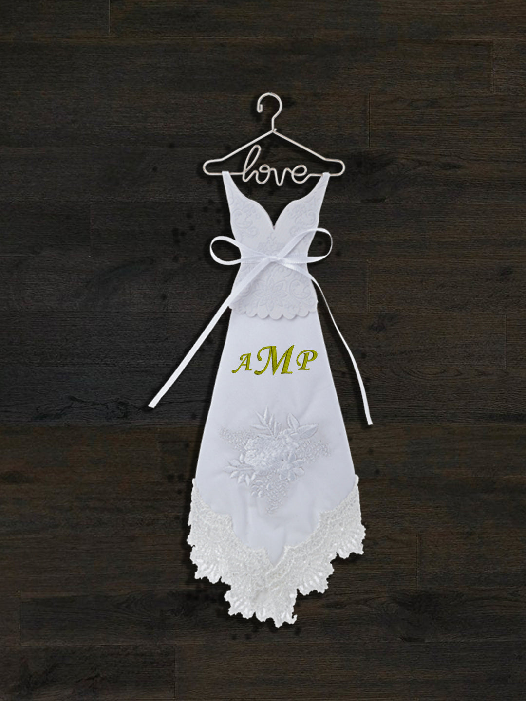 Personalized Embroidered Handkerchief Dress - Custom Bridal Gift - ER78967-ER64205