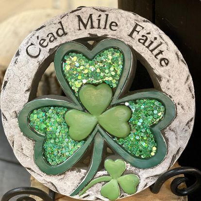 Irish Stepping Stone - Céad Míle Fáilte with Shamrock - BOE542