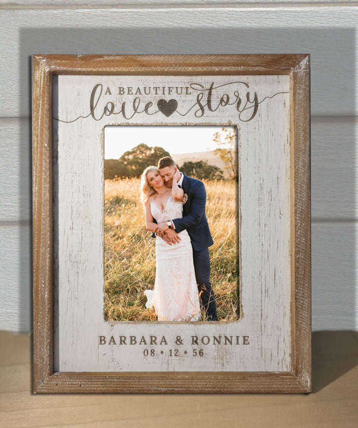 A Beautiful Love Story | Personalized 5x7 Photo Frame with Stand - MH1576