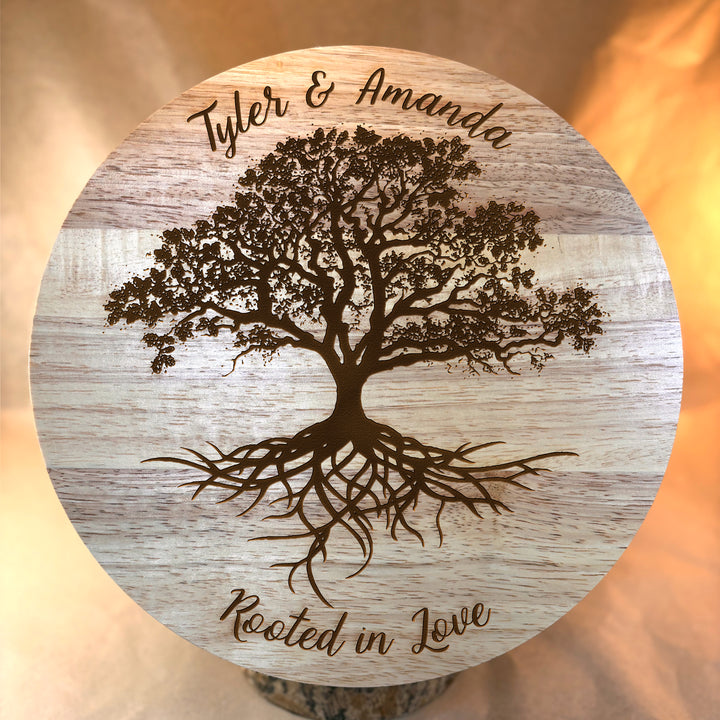Personalized Engraved Ceramic Bowl with Wood Lid - N3501