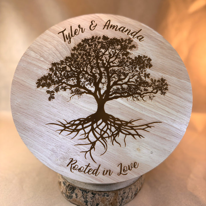Personalized Engraved Ceramic Bowl with Wood Lid - N3501
