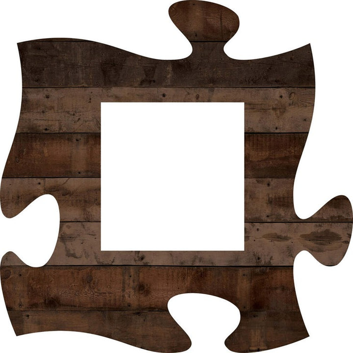 Puzzle Frame | Dark Wood Slats