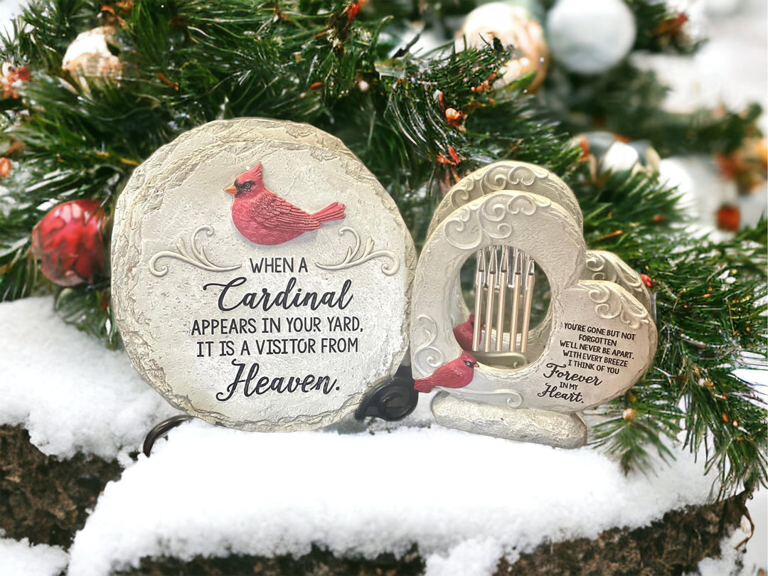 Memorial Cardinal Stepping Stone - Mom in Memory of Garden Stone - 10.5"