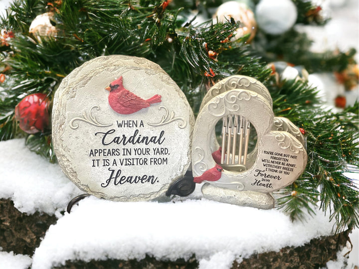 Memorial Cardinal Stepping Stone - Mom in Memory of Garden Stone - 10.5"