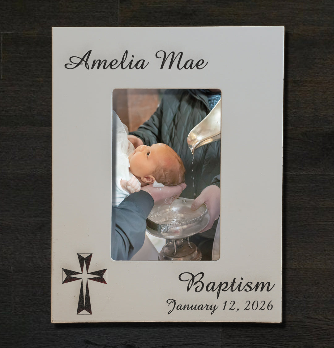 Custom Baby Picture Frame 4x6 - Personalized Engraved Newborn Gift
