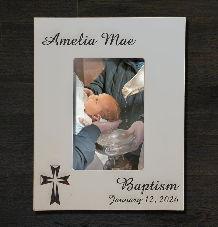 Custom Baby Picture Frame 4x6 - Personalized Engraved Newborn Gift
