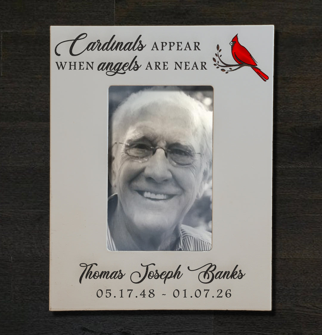 Personalized Memorial Picture Frame 4x6 - Custom Engraved Remembrance