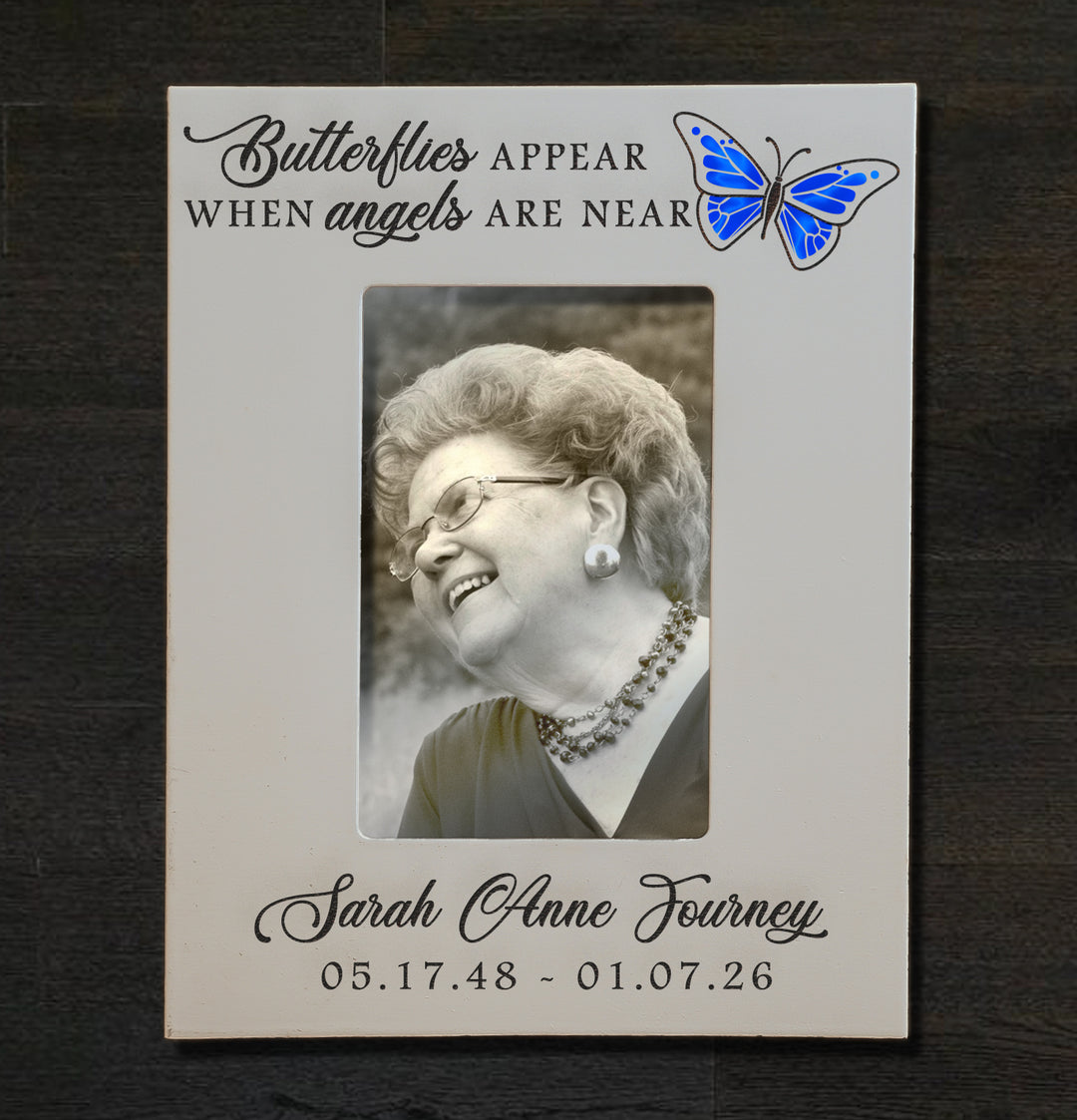 Personalized Memorial Picture Frame 4x6 - Custom Engraved Remembrance