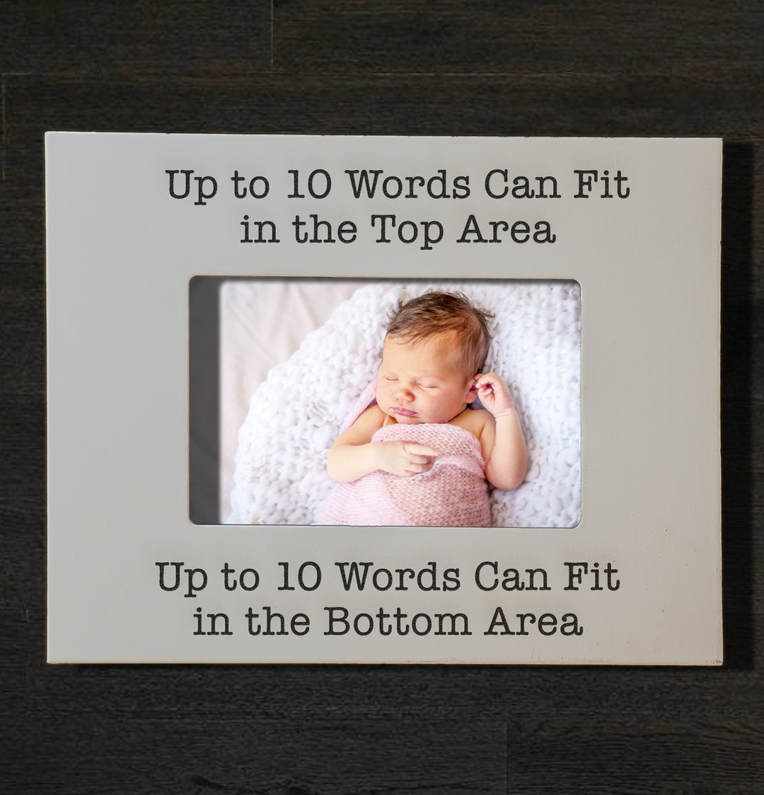 Custom Baby Picture Frame 4x6 - Personalized Engraved Newborn Gift