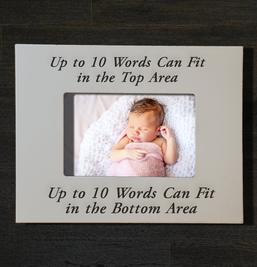 Custom Baby Picture Frame 4x6 - Personalized Engraved Newborn Gift