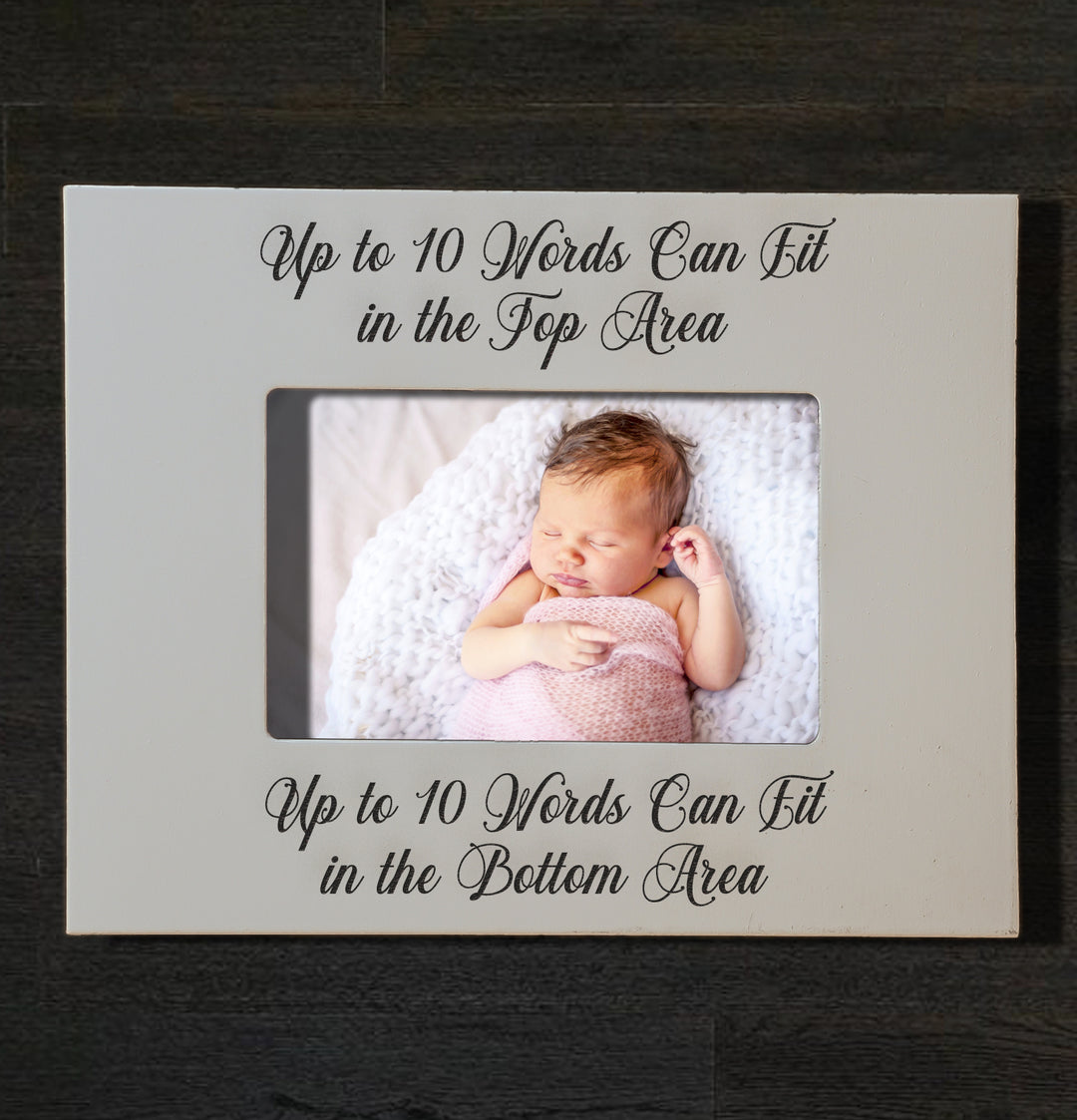 Custom Baby Picture Frame 4x6 - Personalized Engraved Newborn Gift