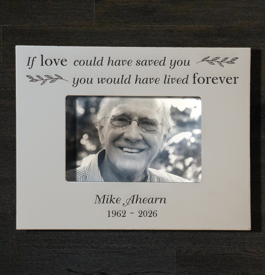 Personalized Memorial Picture Frame 4x6 - Custom Engraved Remembrance