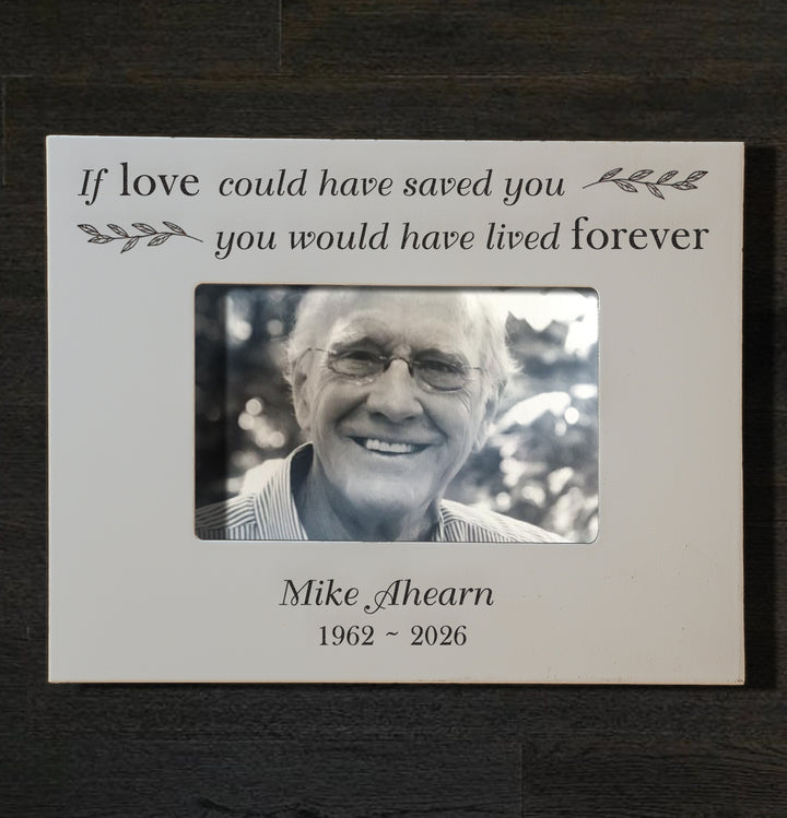 Personalized Memorial Picture Frame 4x6 - Custom Engraved Remembrance