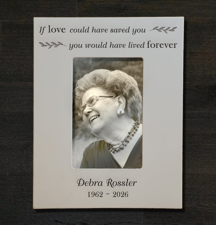 Personalized Memorial Picture Frame 4x6 - Custom Engraved Remembrance