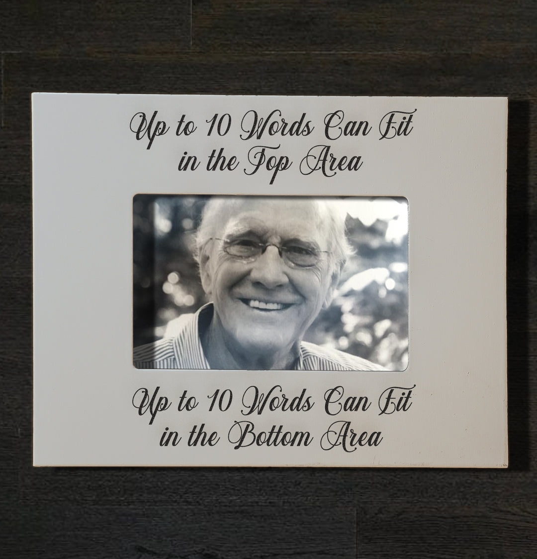 Personalized Memorial Picture Frame 4x6 - Custom Engraved Remembrance