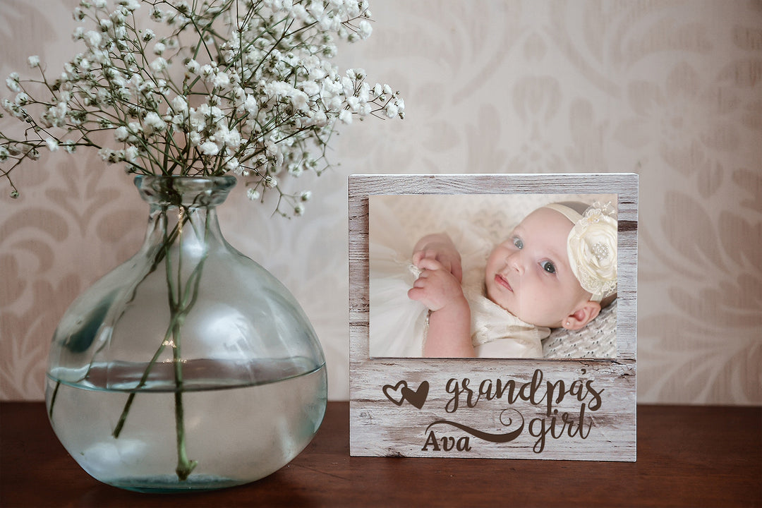 Grandpa's Girl(s) Personalized Table Top Picture Frame