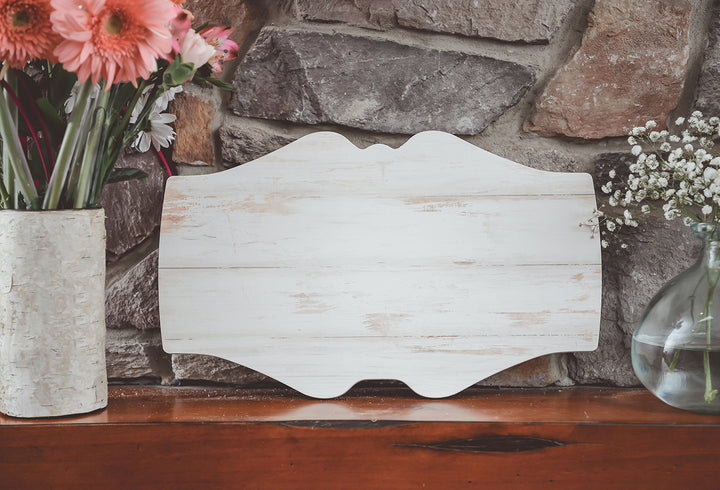 Personalized Home Scalloped Sign **Multiple template designs** - ZSGS0009