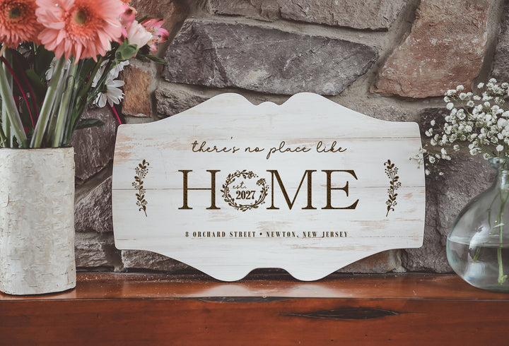 Personalized Home Scalloped Sign **Multiple template designs** - ZSGS0009