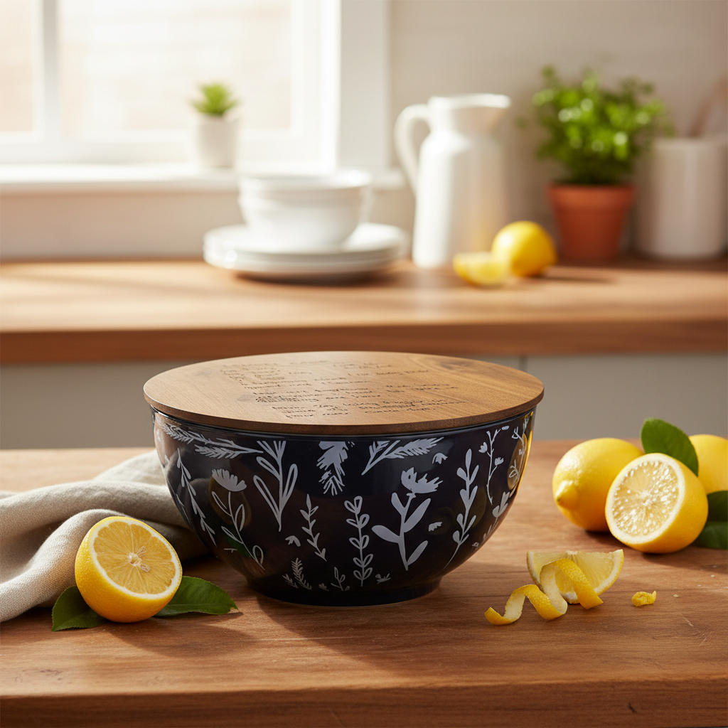 Navy Bowl - Kitchen Setting