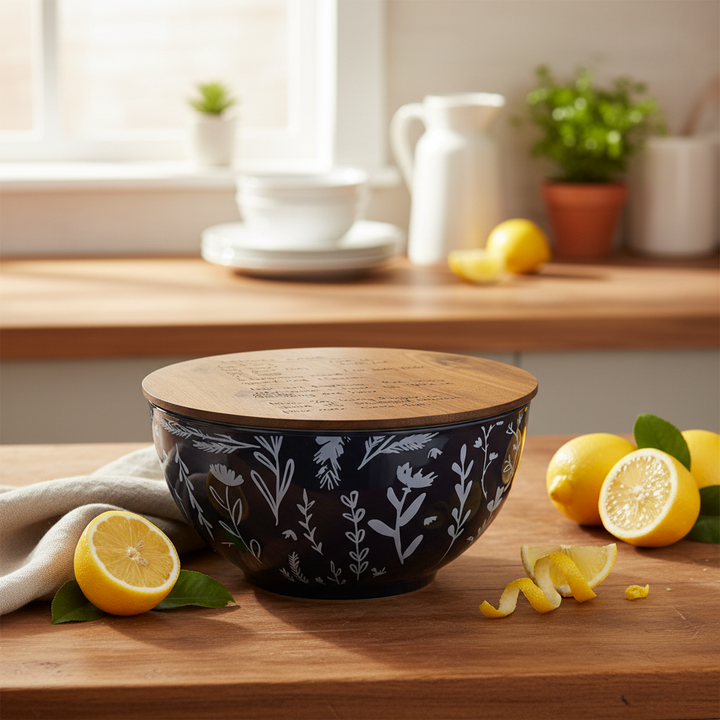 Navy Bowl - Kitchen Setting