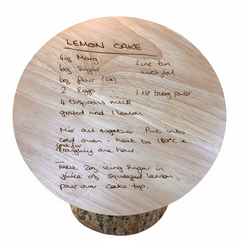 Recipe Lid on Stump - White Background