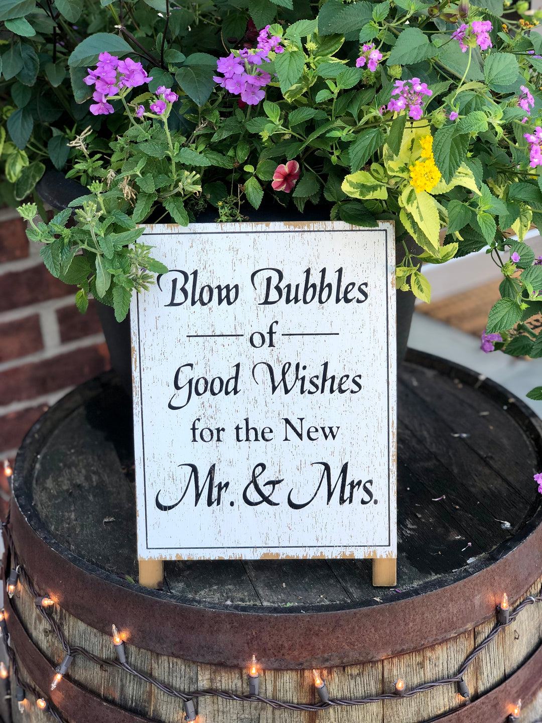 Blow Bubbles of Good Wishes Sign