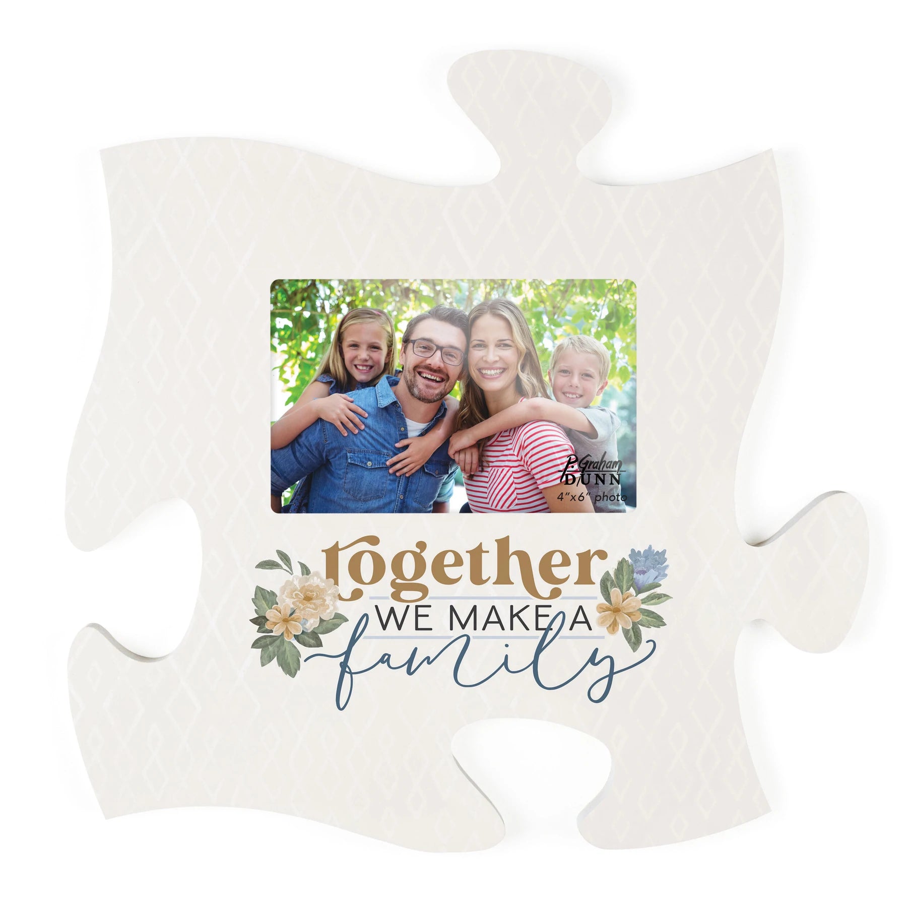 Personalized Puzzle Picture Frame - Together We Make A Family - 4x6