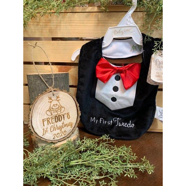 My First Tuxedo Baby Bib - BG4233 A