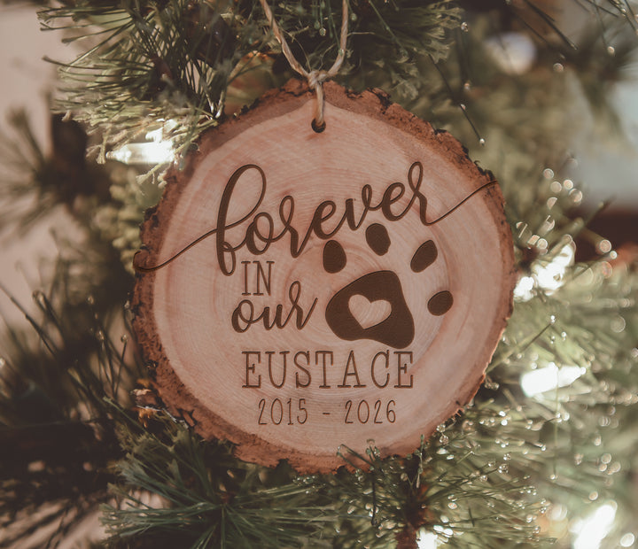 Forever In Our Hearts Engraved Wood Ornament