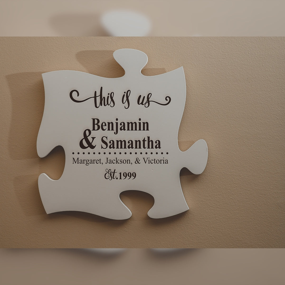 Personalized Ivory Puzzle Piece **Multiple Template Designs** – Etched ...