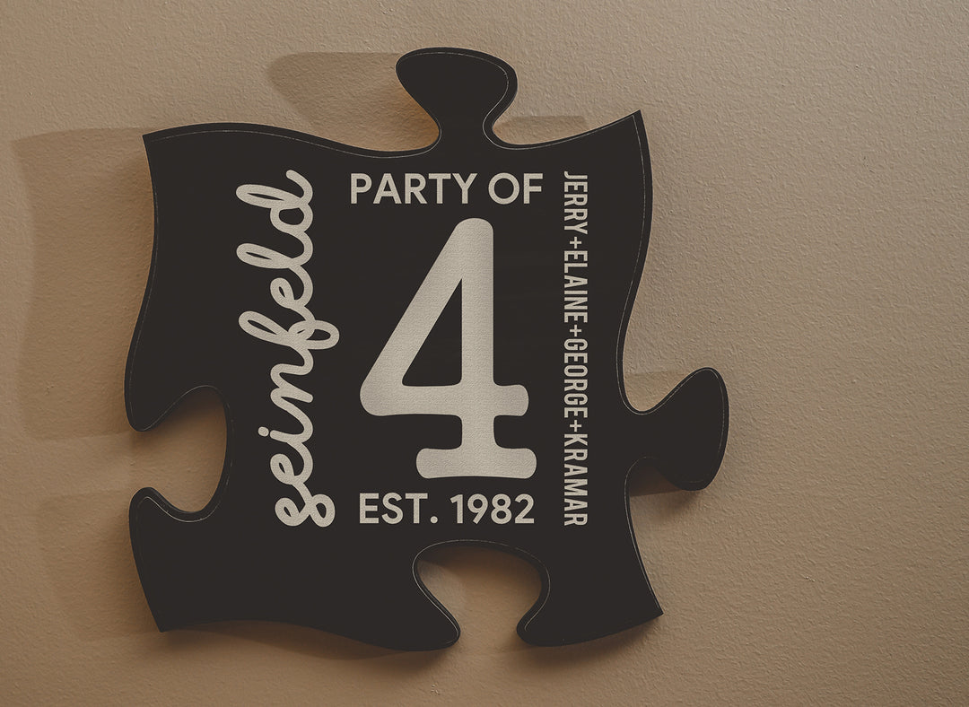 Personalized Black Puzzle Piece **Multiple Template Designs** - ZPUF0211