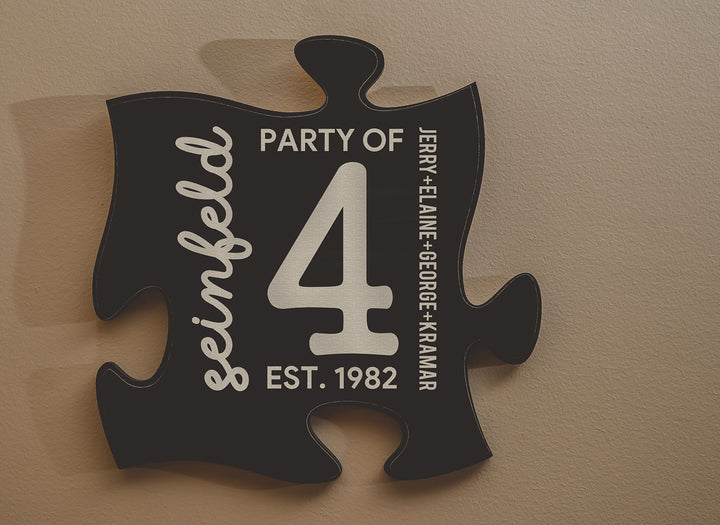 Personalized Black Puzzle Piece **Multiple Template Designs** - ZPUF0211